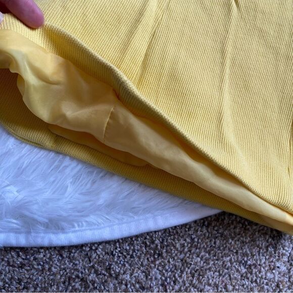 Talbots Blazer Jacket Lined Yellow Button Front Cotton Women’s Size 16W Office - Picture 14 of 15